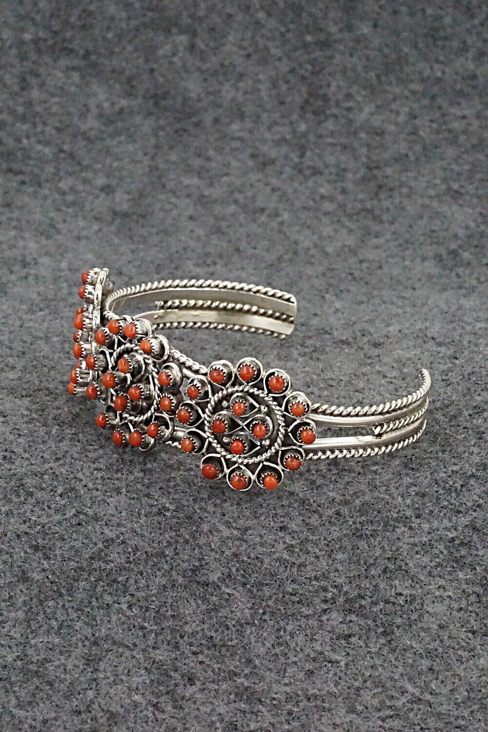 Coral & Sterling Silver Bracelet - Wayne Johnson