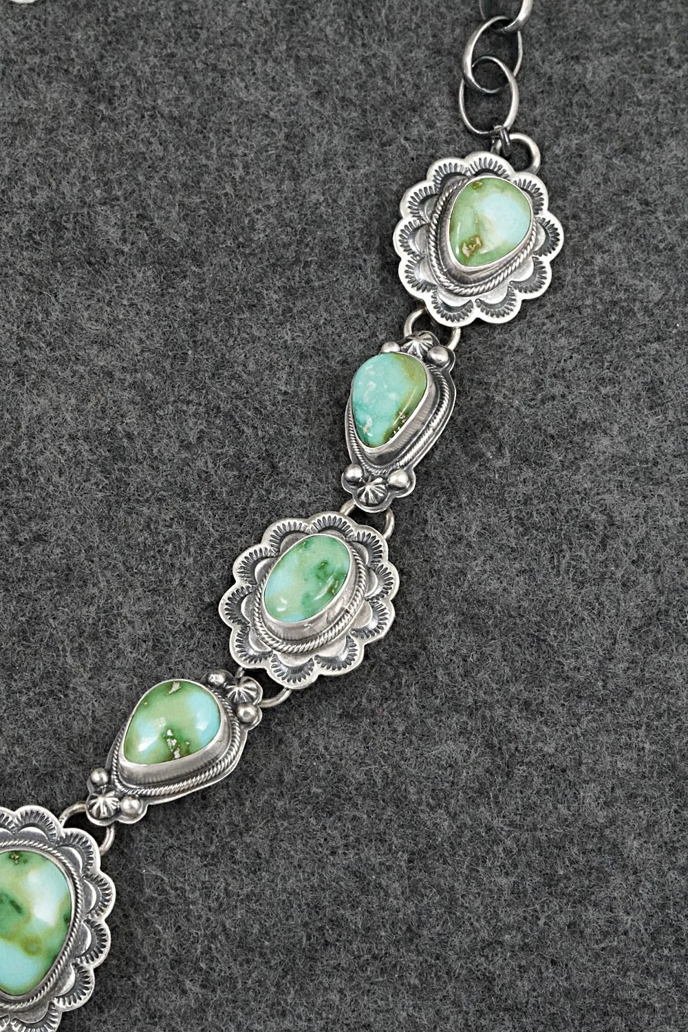 Turquoise & Sterling Silver Necklace and Earrings Set - Randy Boyd