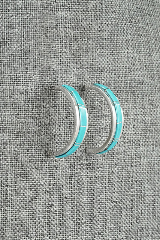 Turquoise & Sterling Silver Earrings - Wilbert Muskett Jr.