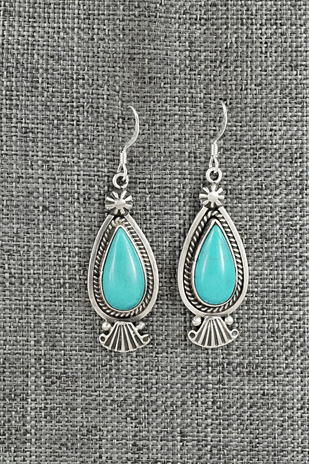 Turquoise & Sterling Silver Earrings - Verley Betone