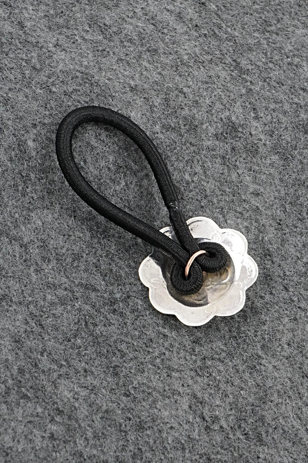 Turquoise & Sterling Silver Hair Tie - Bertha Begay
