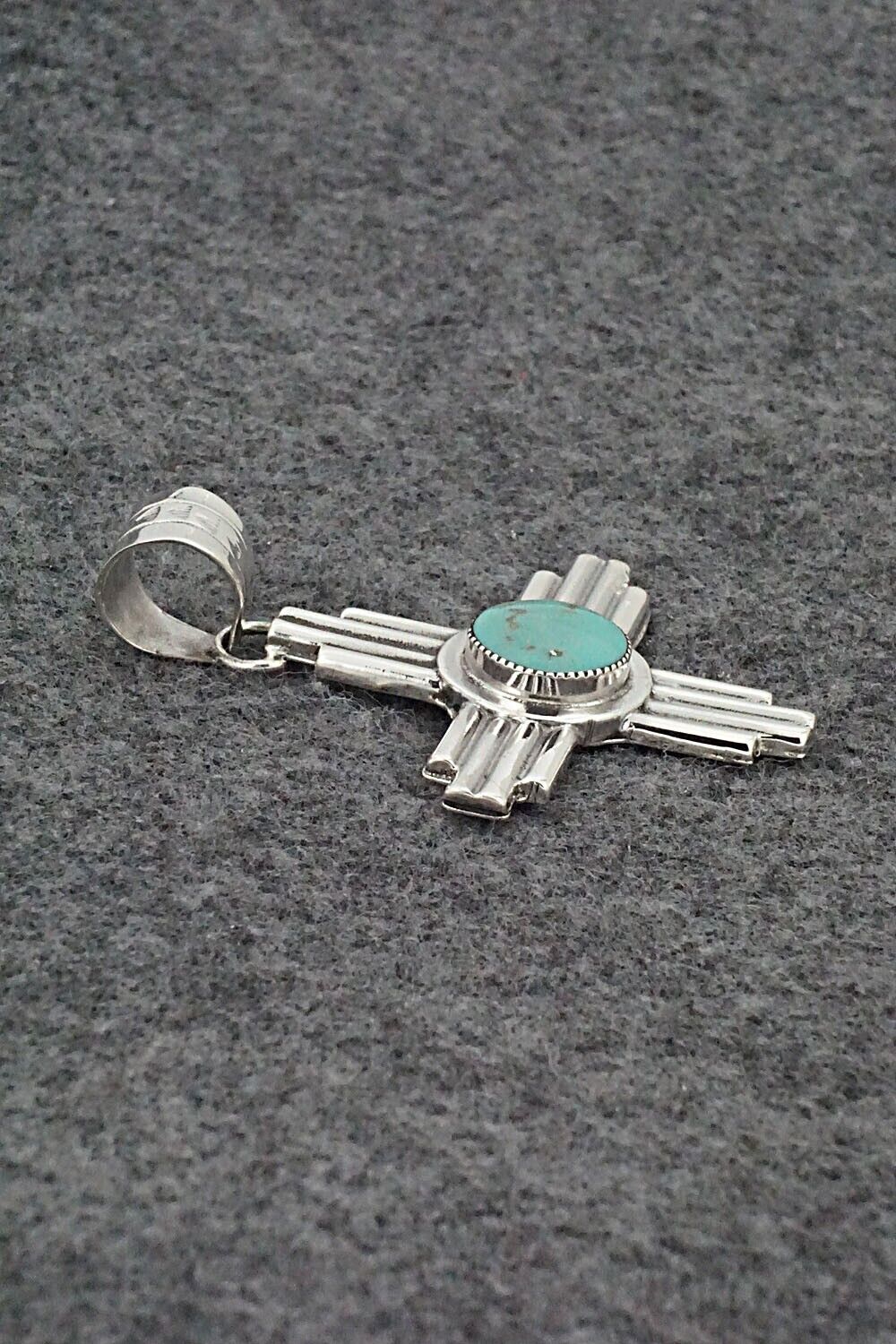 Turquoise & Sterling Silver Pendant - Ryntanna Yazzie