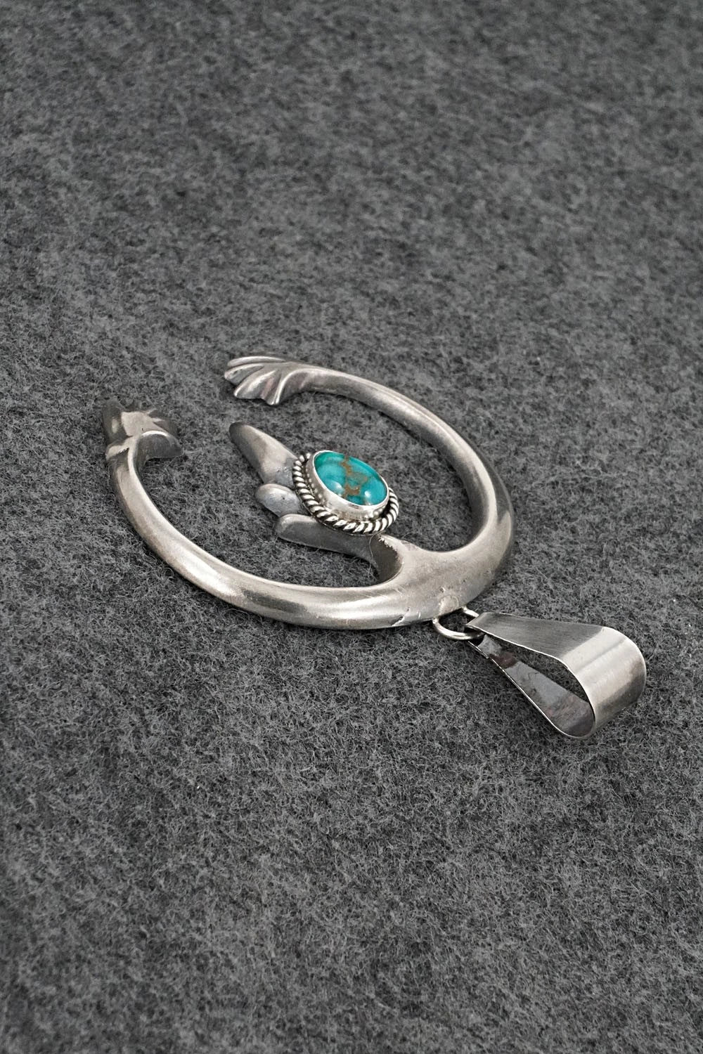 Turquoise & Sterling Silver Pendant - Eugene Gruber