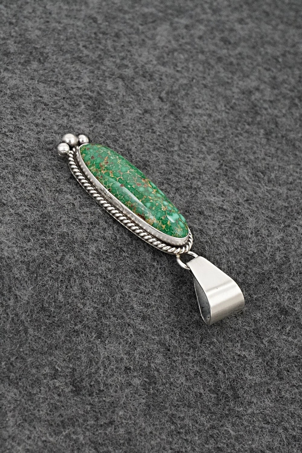 Turquoise & Sterling Silver Pendant - Eugene Gruber