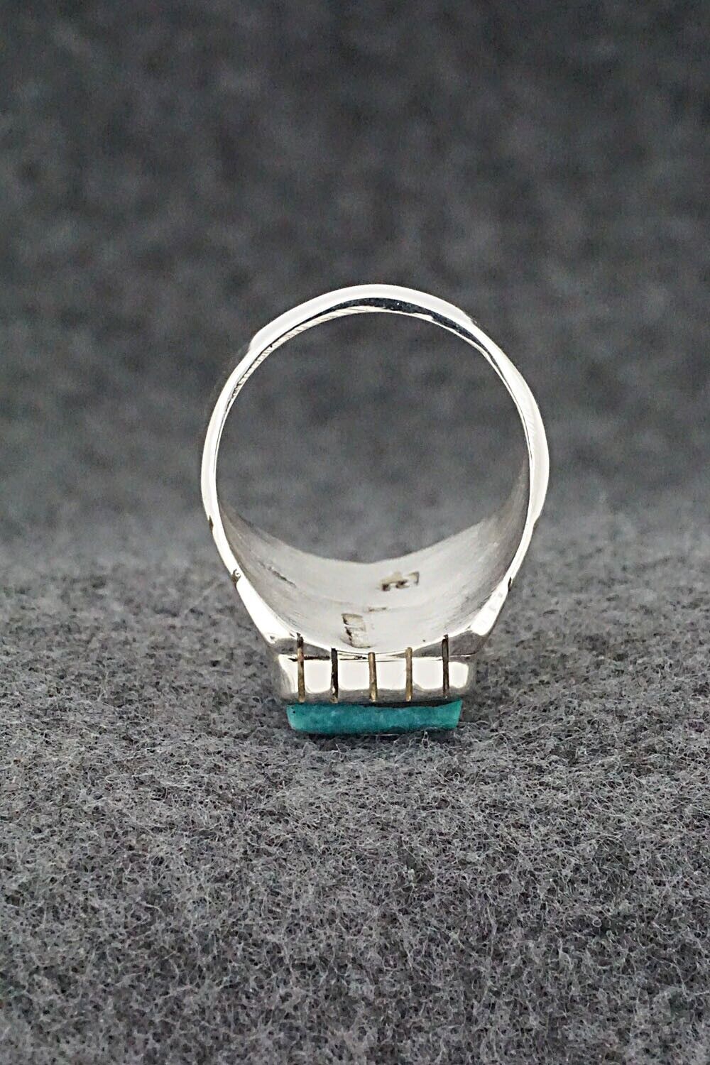 Turquoise & Sterling Silver Ring - Trevor Jack - Size 8.75