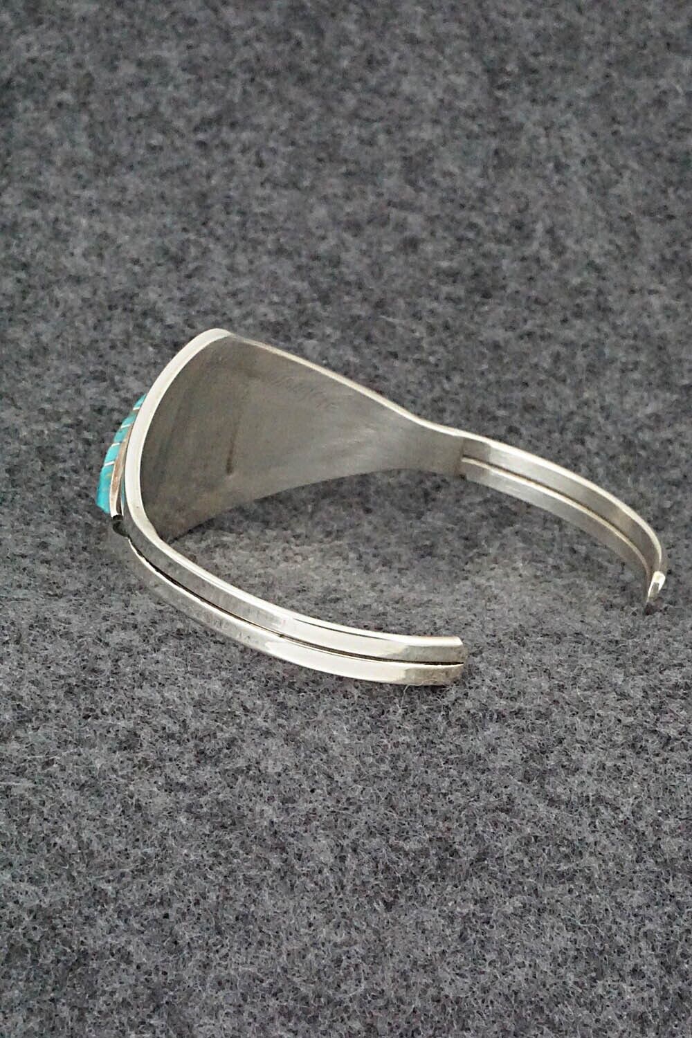 Turquoise & Sterling Silver Inlay Bracelet - Marvin Luarkie