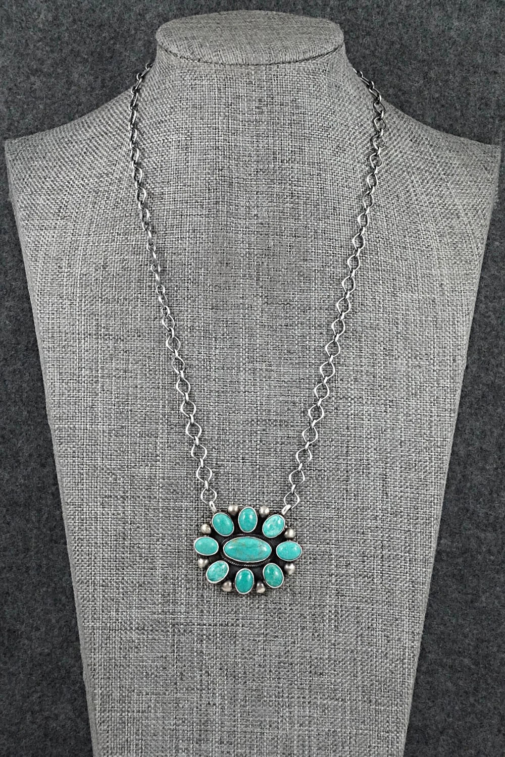 Turquoise & Sterling Silver Necklace - Kathleen Livingston