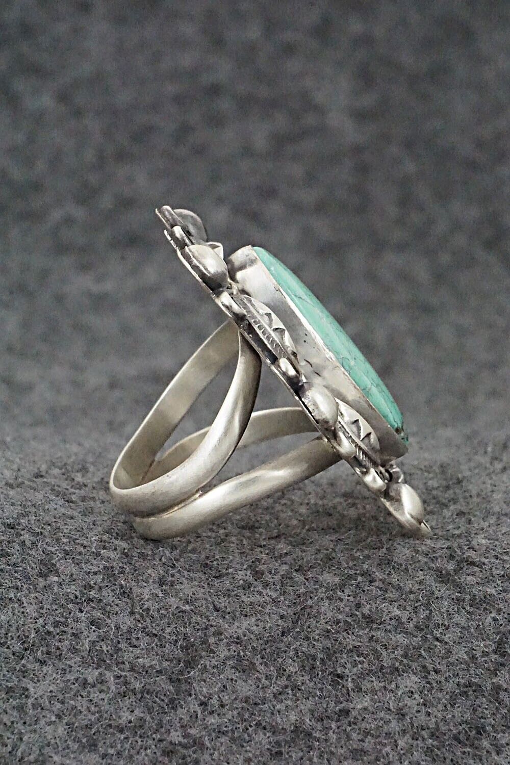 Turquoise & Sterling Silver Ring - Wilson Dawes - Size 9