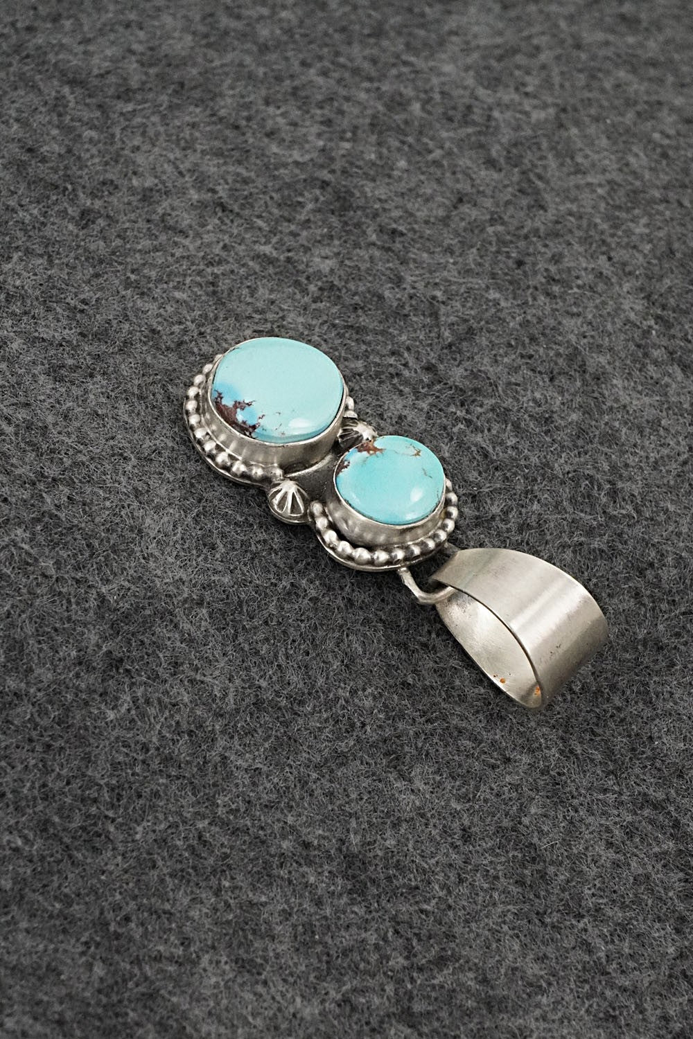 Turquoise & Sterling Silver Pendant - Bobby Johnson