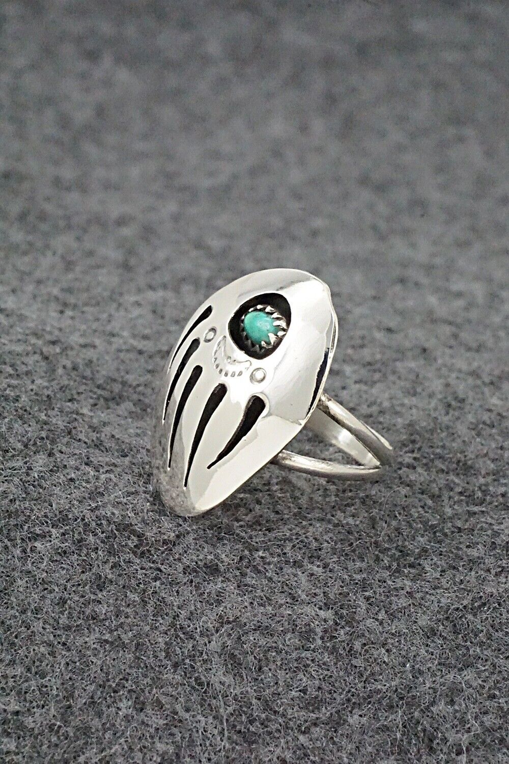 Turquoise & Sterling Silver Ring - Ervin Begay - Size 7.5