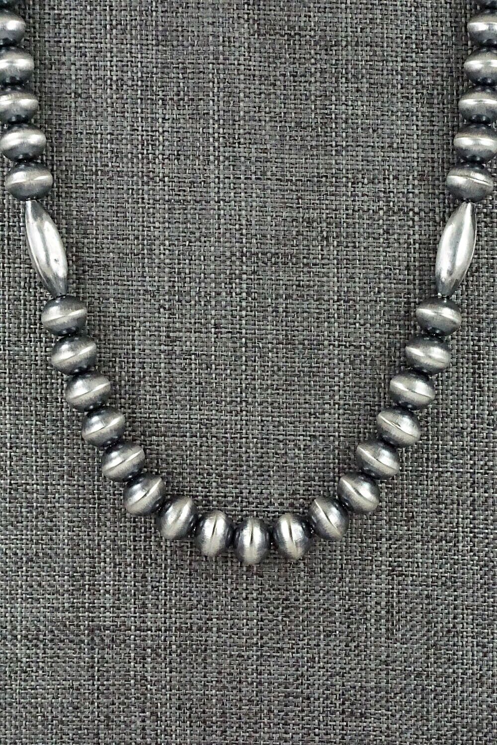 Sterling Silver Navajo Pearl Necklace 20" - Tonisha Haley