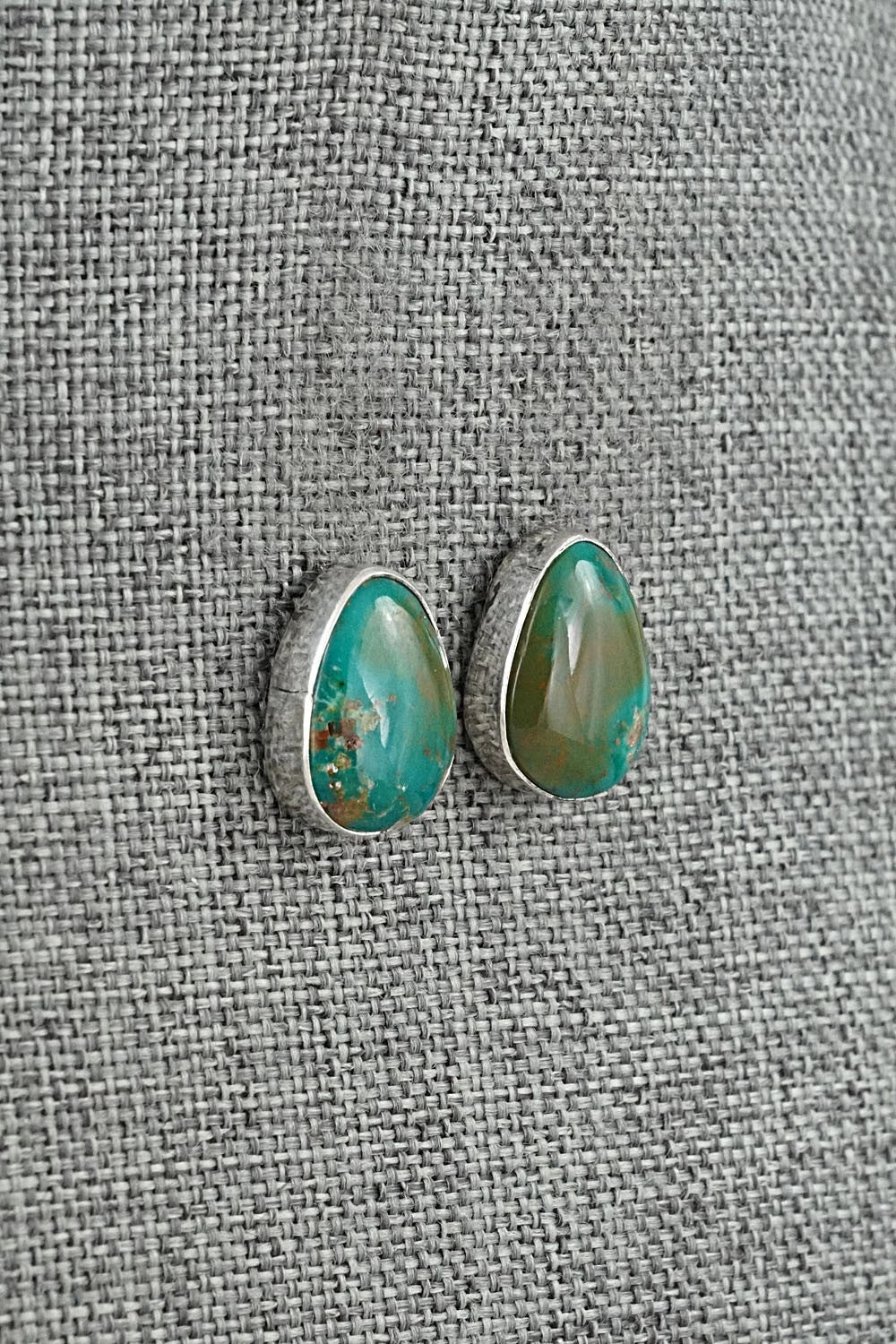 Turquoise & Sterling Silver Earrings - Rosemary Saunders