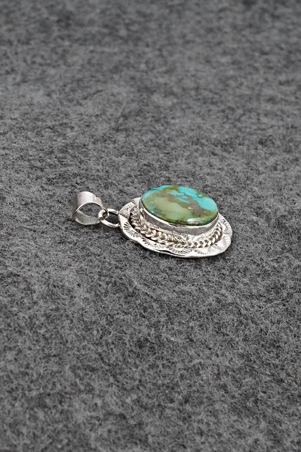 Turquoise and Sterling Silver Pendant - Gene Martinez