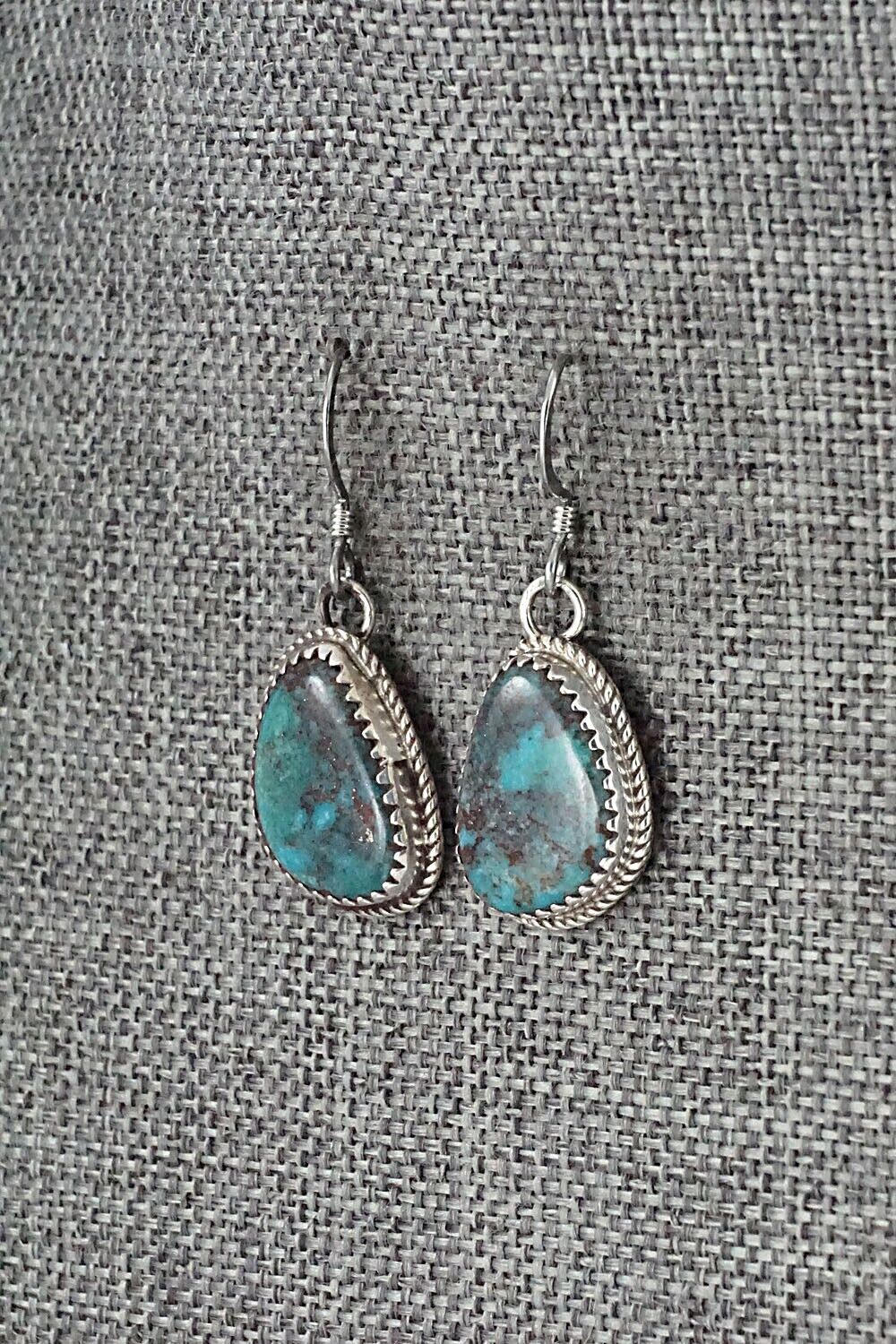 Turquoise & Sterling Silver Earrings - Ernest Hawthorne