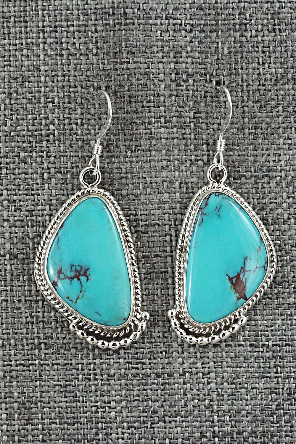 Turquoise & Sterling Silver Earrings - Verley Betone