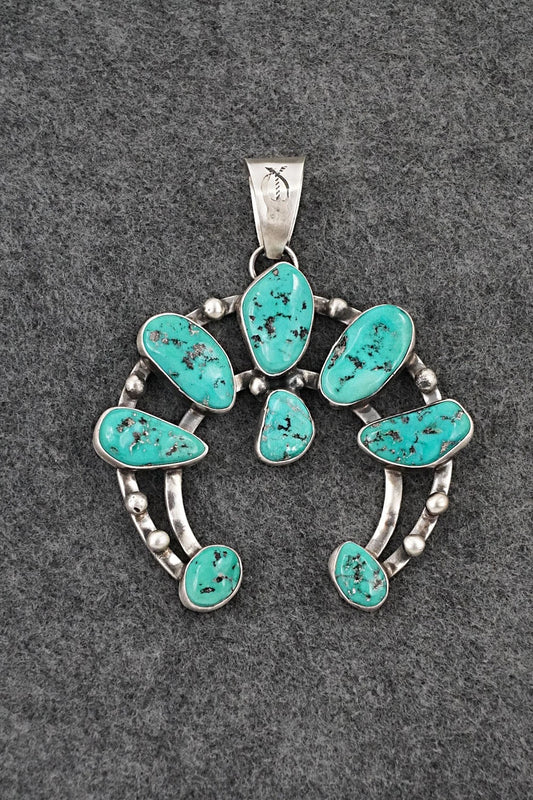 Turquoise & Sterling Silver Pendant - Darrin Livingston