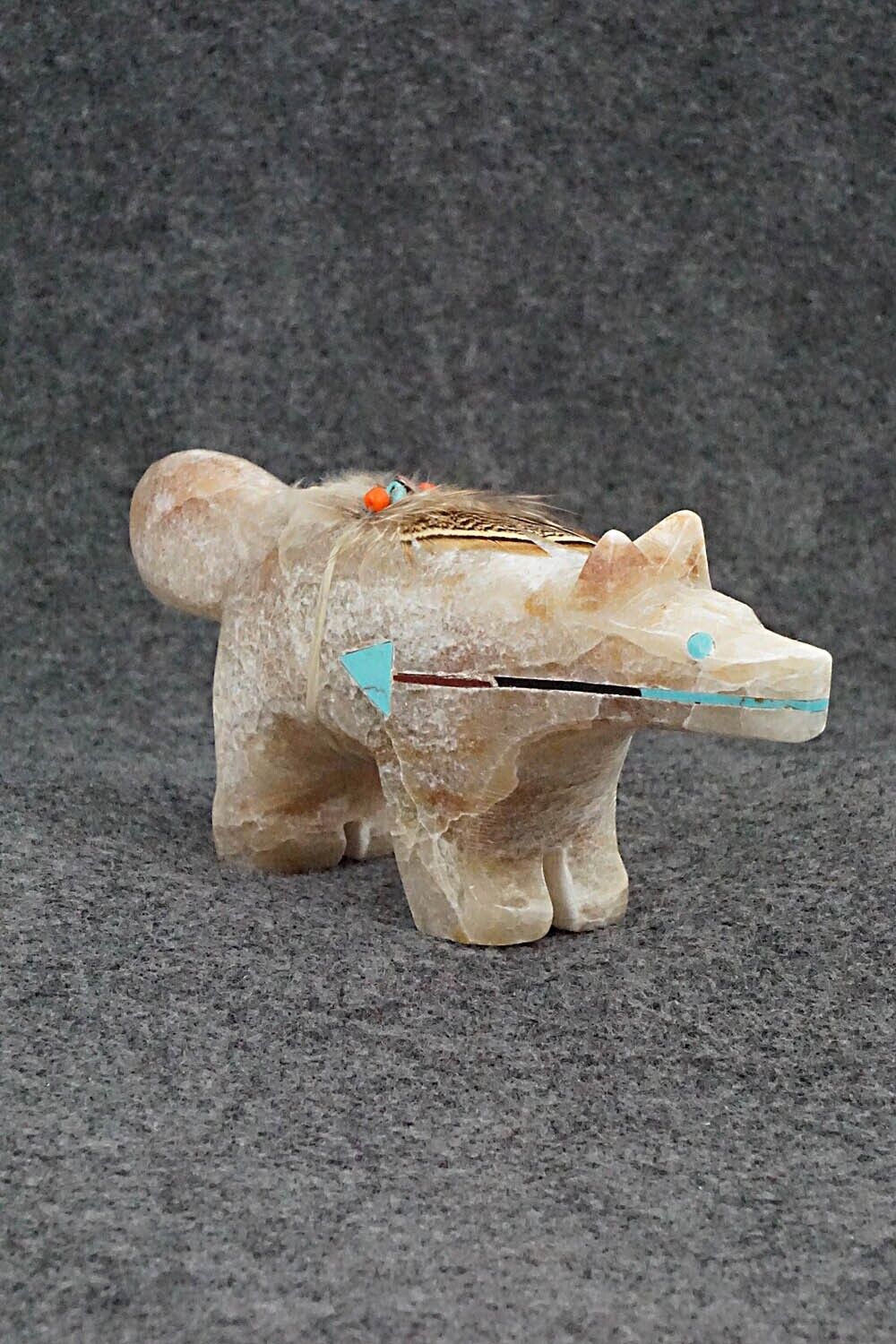 Wolf Navajo Fetish Carving - Ben Livingston