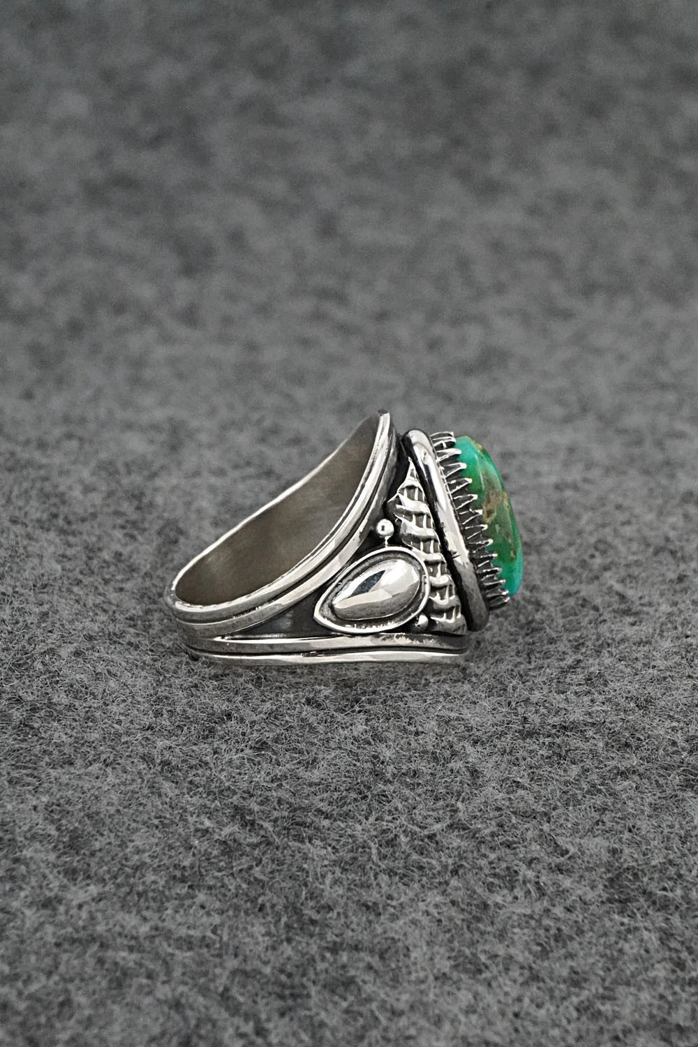 Turquoise & Sterling Silver Ring - Derrick Gordon - Size 9