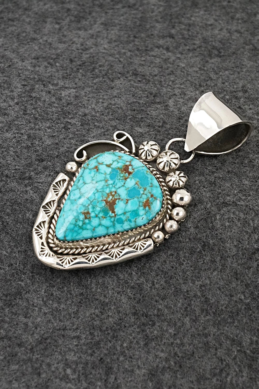 Turquoise and Sterling Silver Pendant - Phil Nez