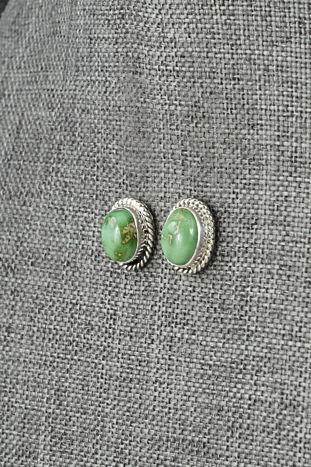 Turquoise & Sterling Silver Earrings - Eugene Gruber