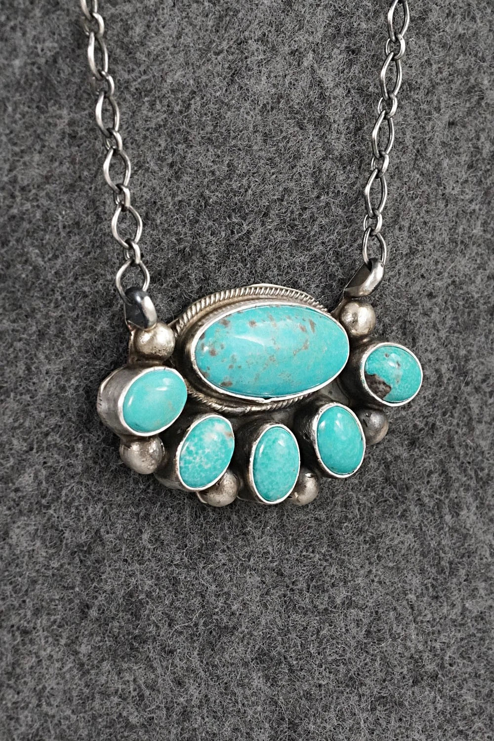 Turquoise & Sterling Silver Necklace - Kathleen Livingston
