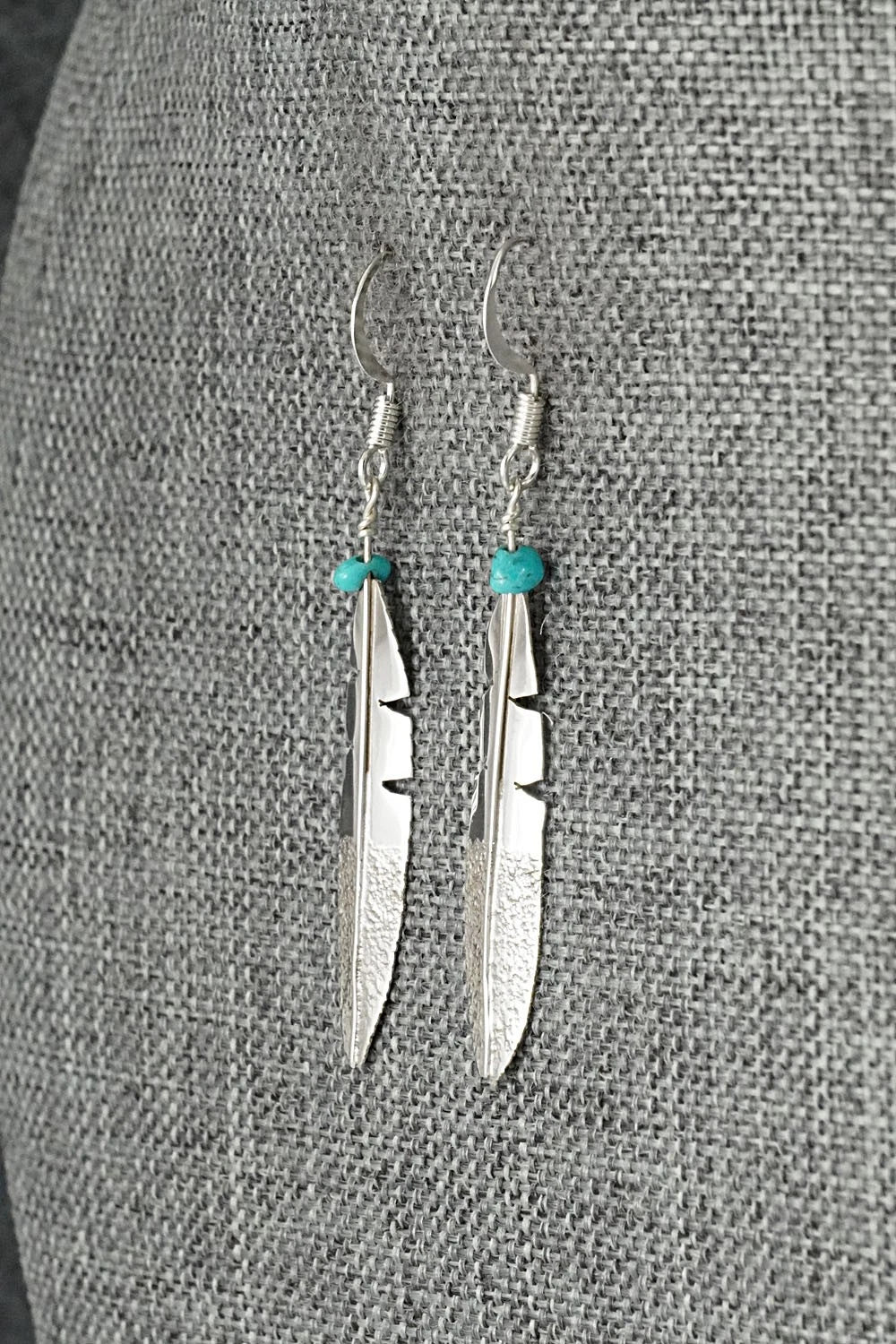 Turquoise & Sterling Silver Earrings - Marvin Arviso