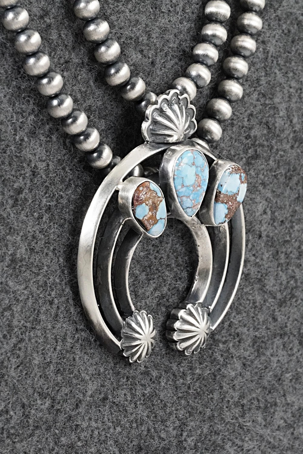 Turquoise & Sterling Silver Necklace - Davey Morgan