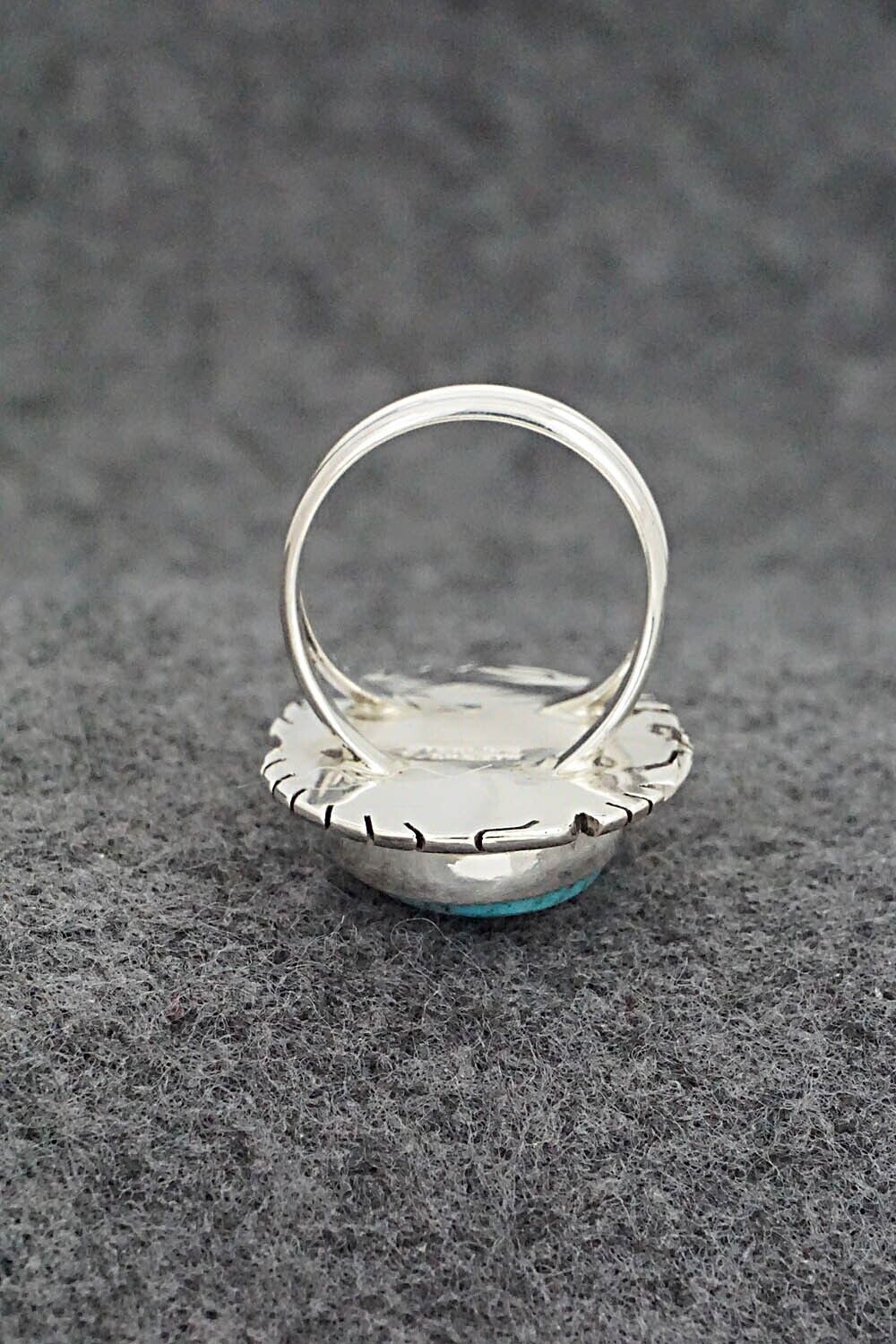 Turquoise & Sterling Silver Ring - Peggy Skeets - Size 6.5