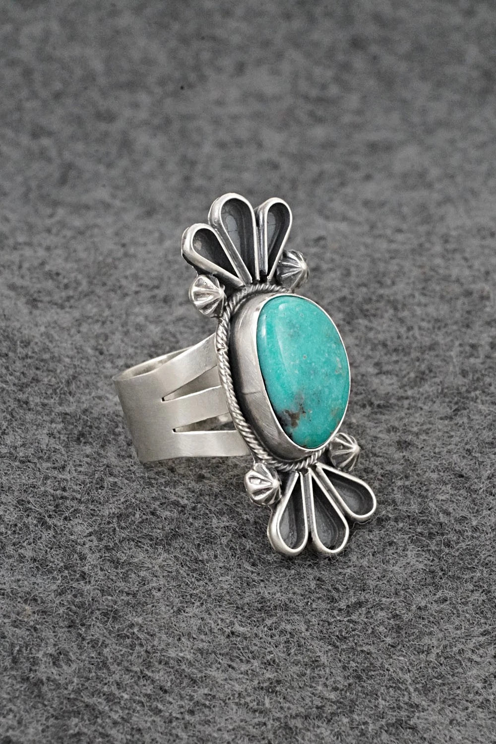 Turquoise & Sterling Silver Ring - Darrin Livingston - Size 9