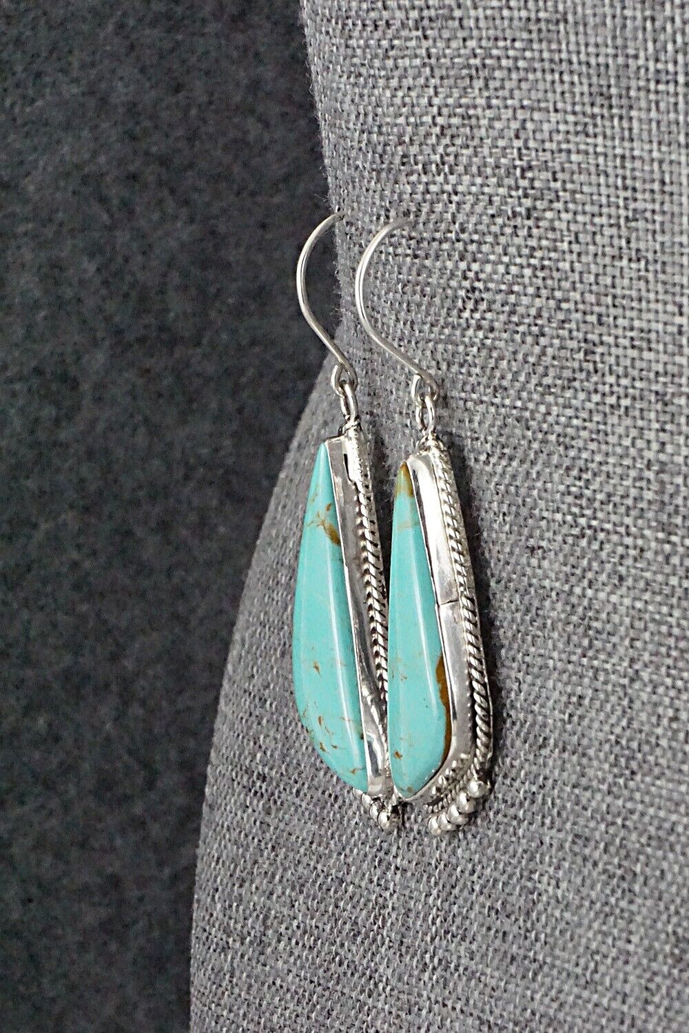 Turquoise & Sterling Silver Earrings - Rena Begay