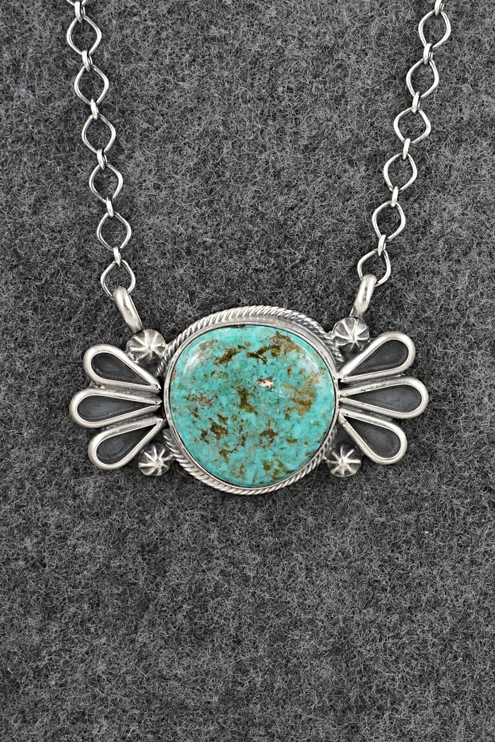 Turquoise & Sterling Silver Necklace - Darrin Livingston