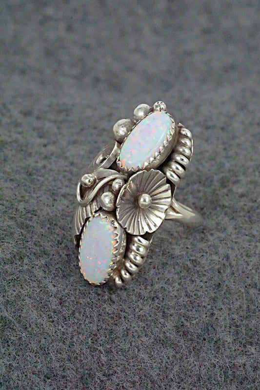 Opalite & Sterling Silver Ring - Max Calladitto - Size 5.5