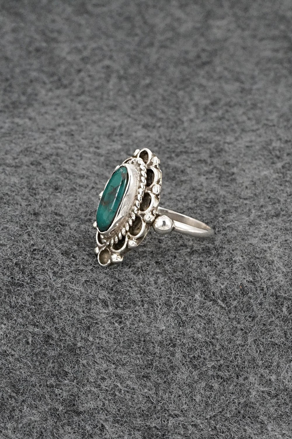 Turquoise & Sterling Silver Ring - Priscilla Reeder - Size 8