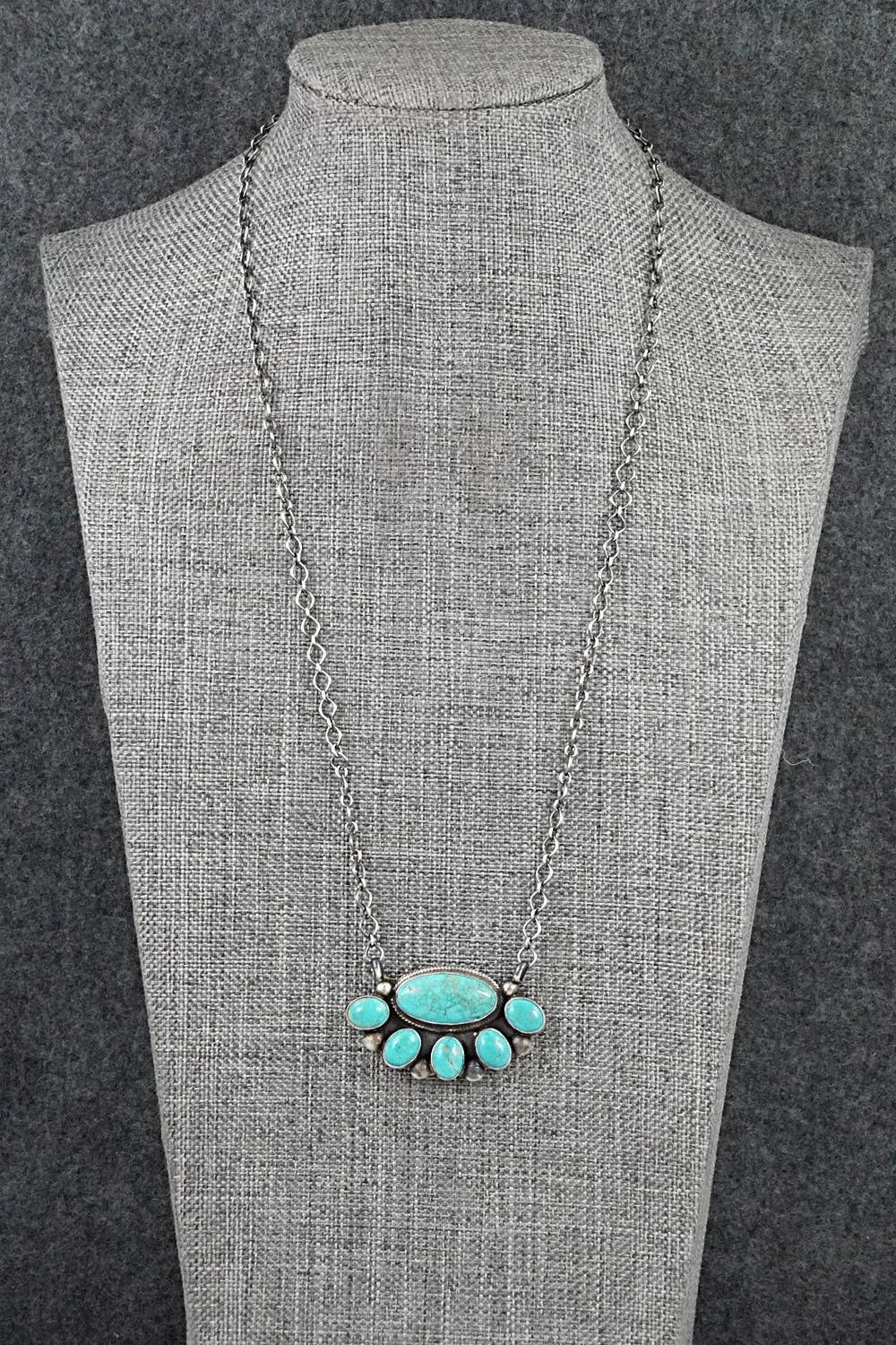 Turquoise & Sterling Silver Necklace - Kathleen Livingston