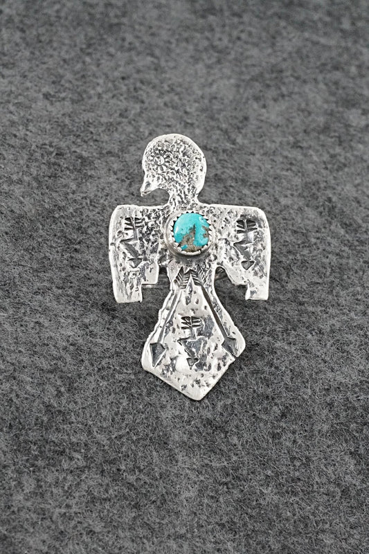 Turquoise & Sterling Silver Ring - Delbert Arviso - Size 7.5