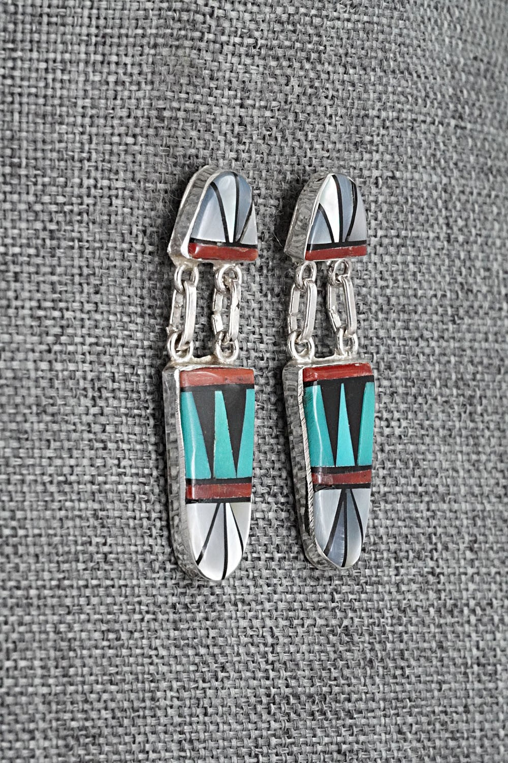 Multi-Stone & Sterling Silver Pendant and Earrings Set - Ola Eriacho