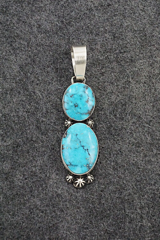 Turquoise & Sterling Silver Pendant - Bobby Johnson