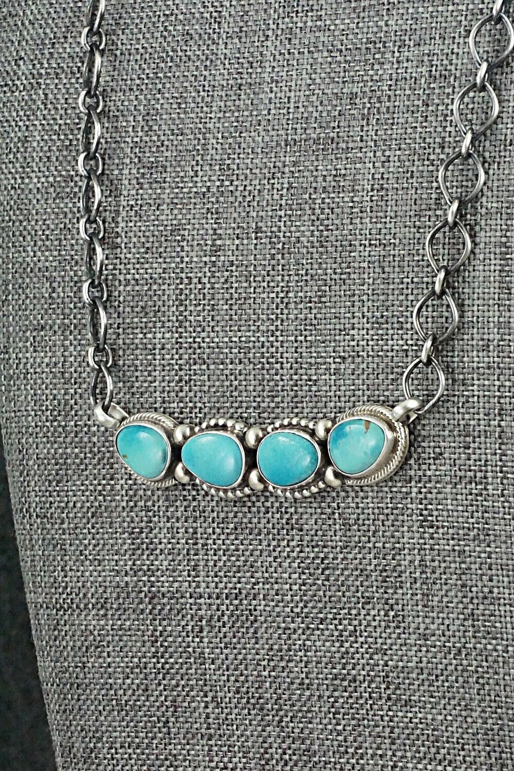 Turquoise & Sterling Silver Necklace - Kathleen Livingston