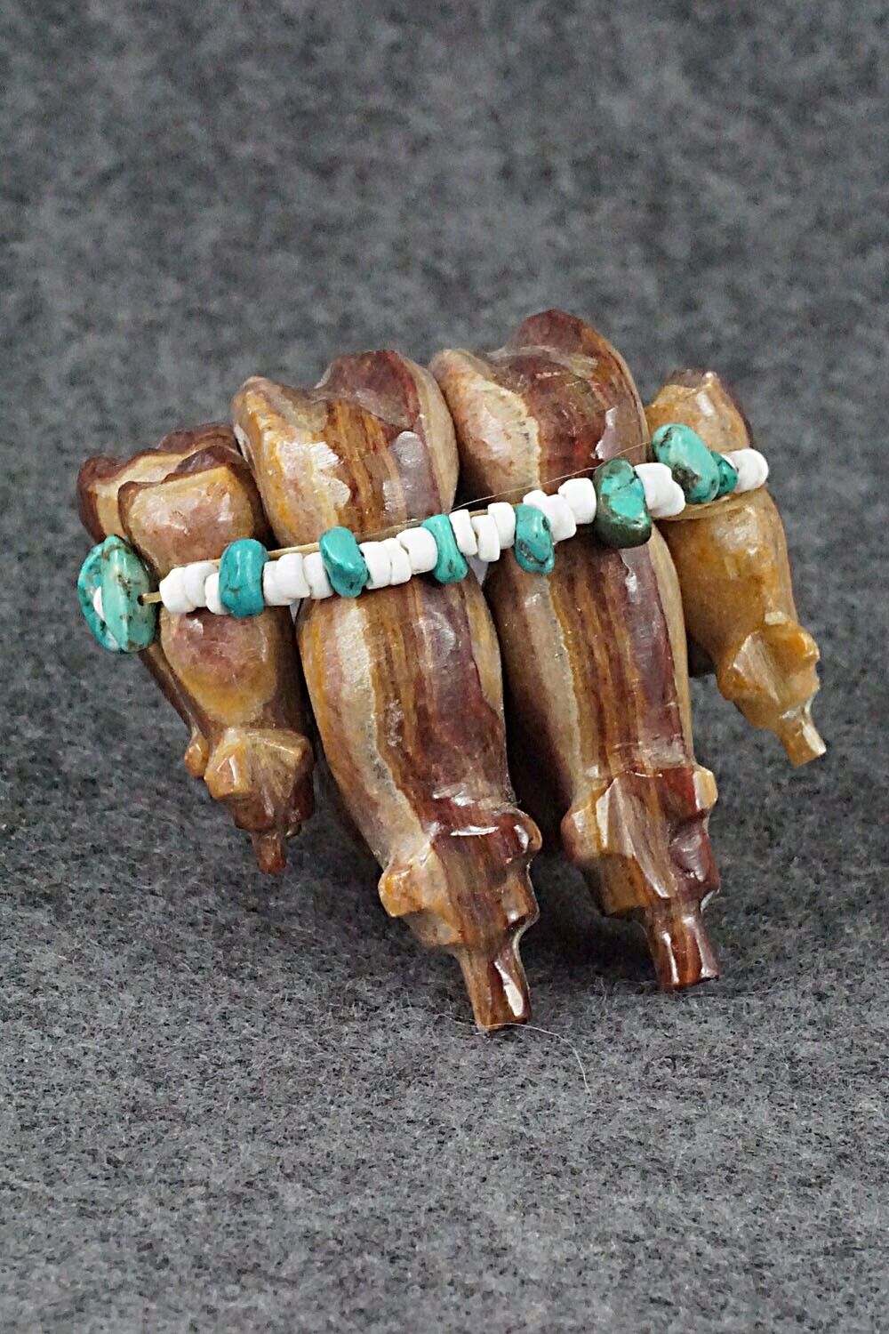 Bear Family Zuni Fetish Carving - Tim Lementino