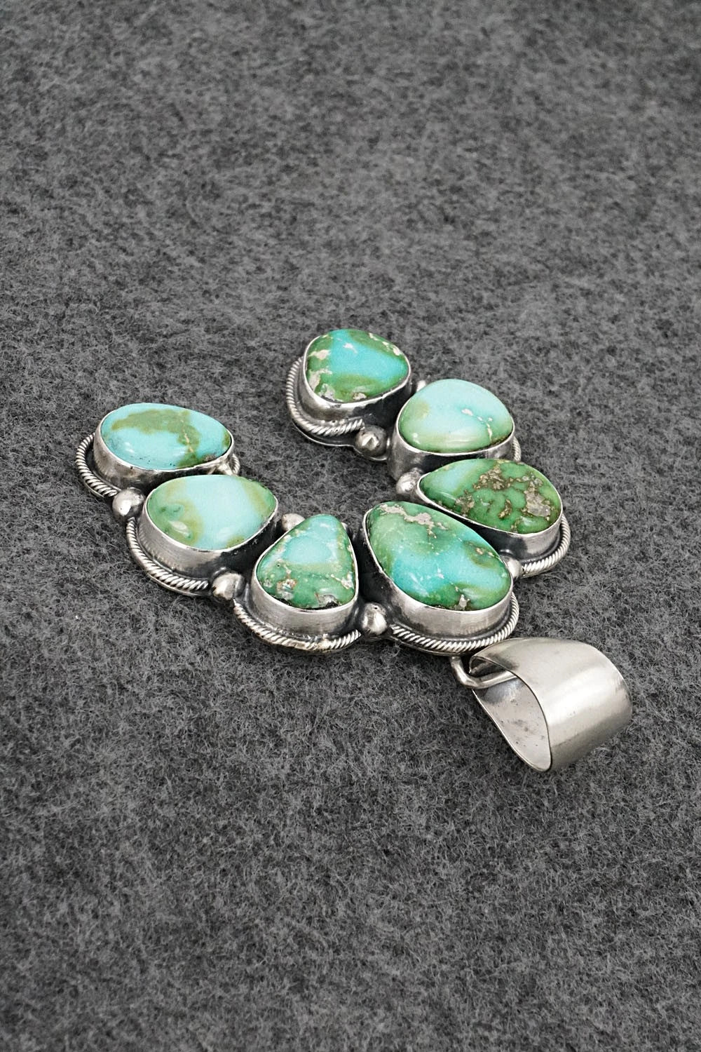 Turquoise & Sterling Silver Pendant - Paul Livingston