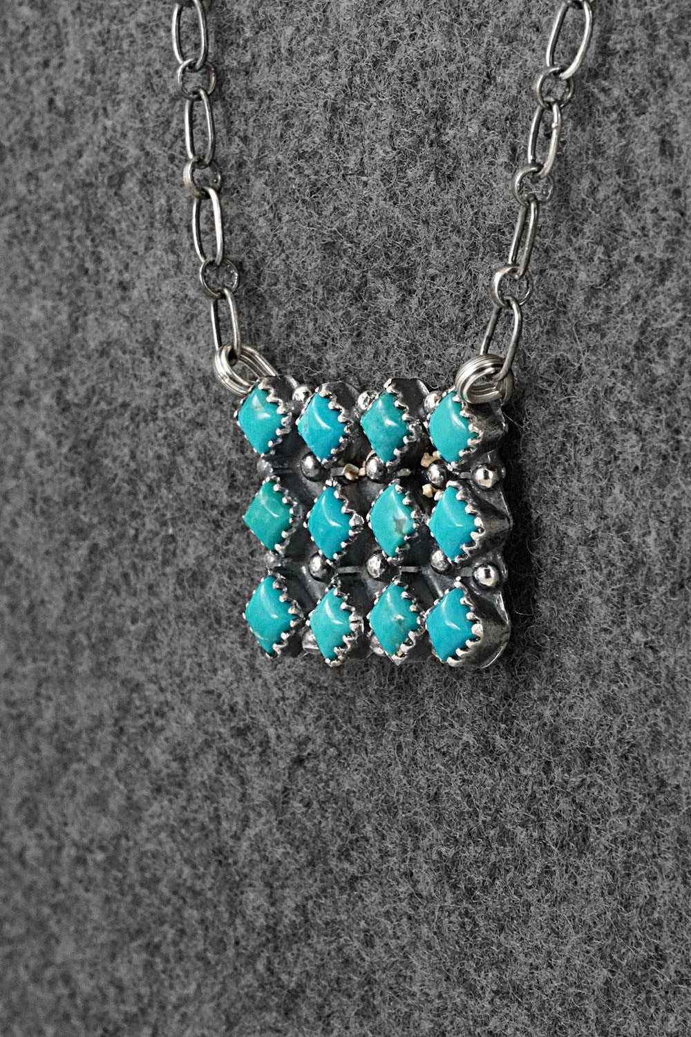 Turquoise & Sterling Silver Necklace - Melissa Anderson