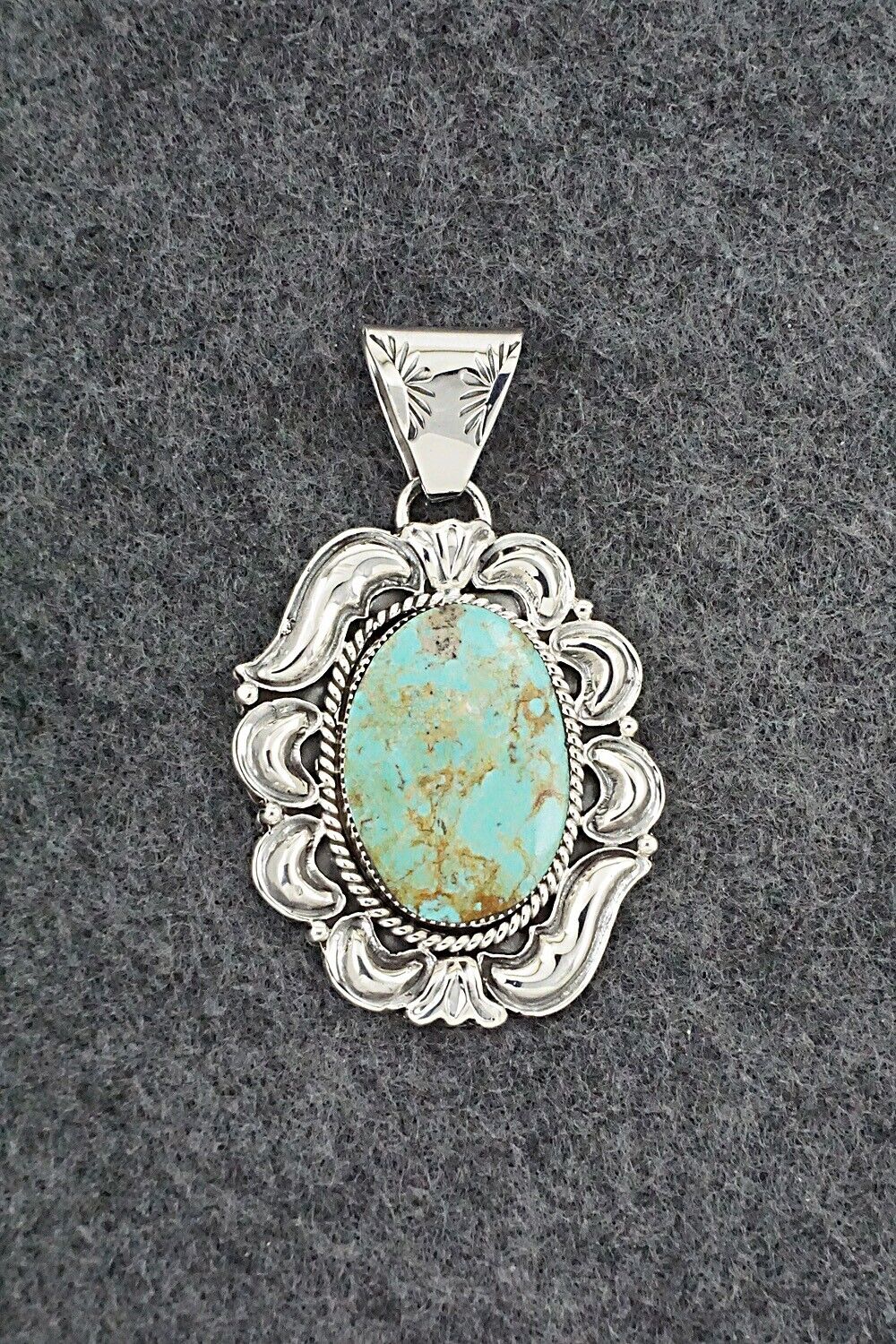 Turquoise & Sterling Silver Pendant - Harold Becenti