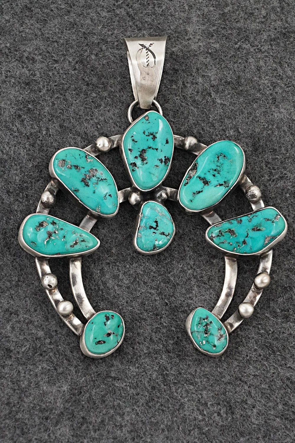Turquoise & Sterling Silver Pendant - Darrin Livingston