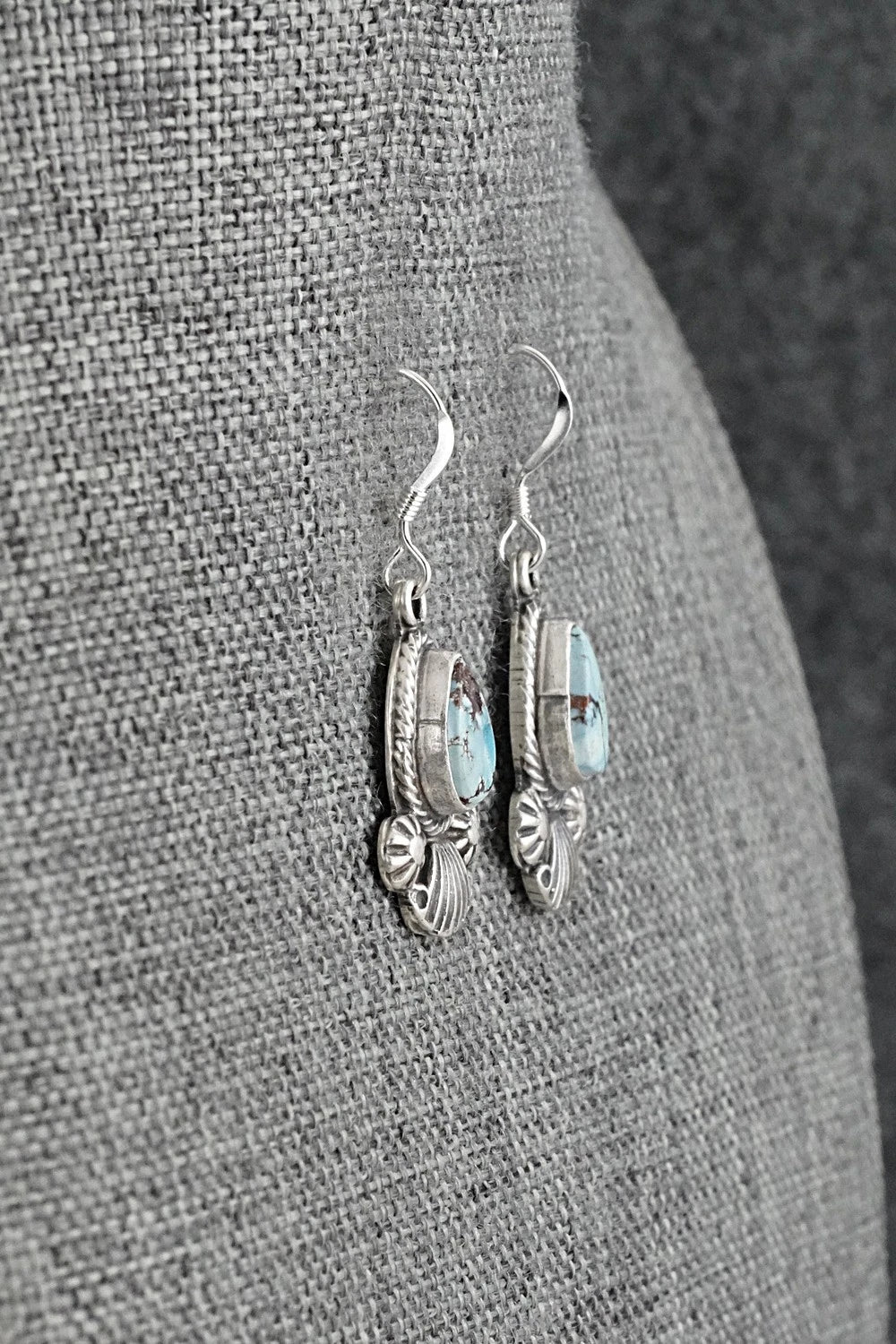 Turquoise & Sterling Silver Earrings - Verley Betone