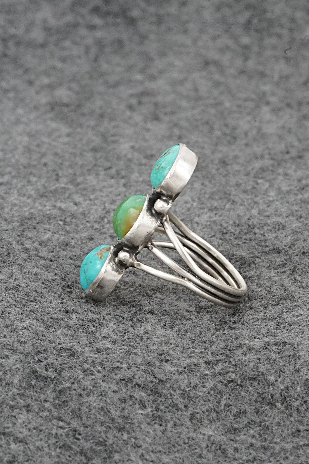 Turquoise & Sterling Silver Ring - Verley Betone - Size 8