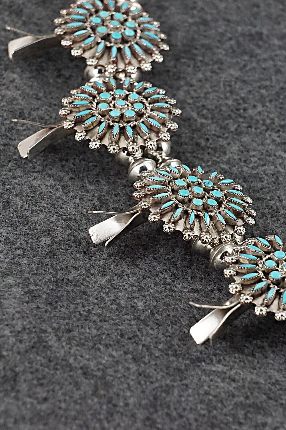 Turquoise & Sterling Silver Squash Blossom Set - Merlinda Chavez