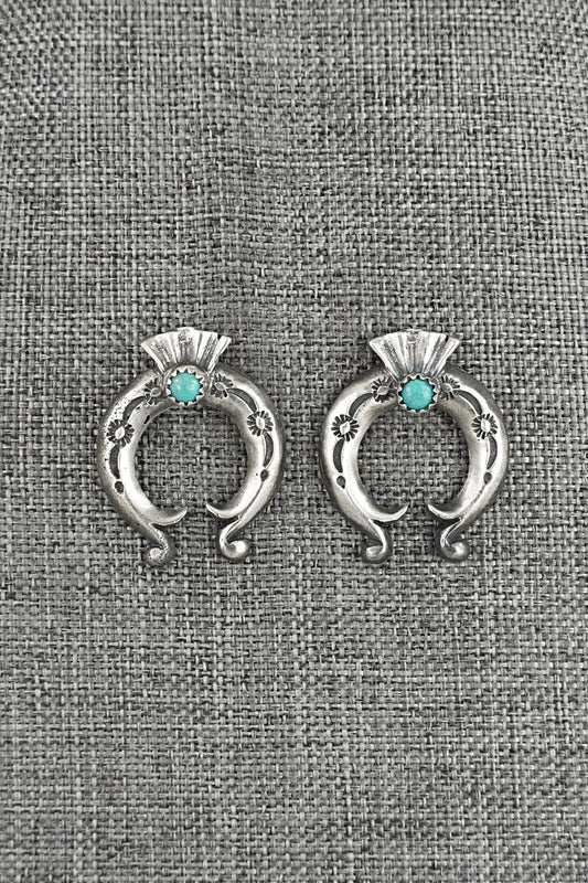 Turquoise & Sterling Silver Earrings - Adrienne Gordon