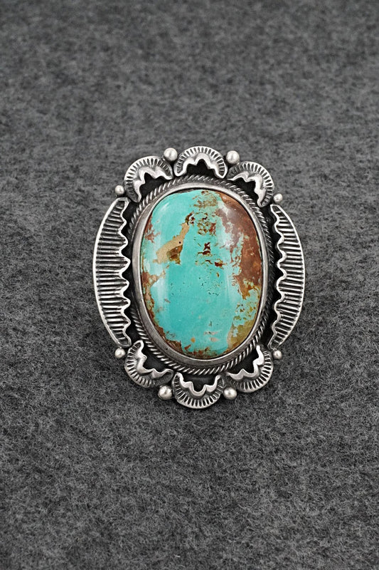 Turquoise & Sterling Silver Ring - Randy Boyd - Size 6.75