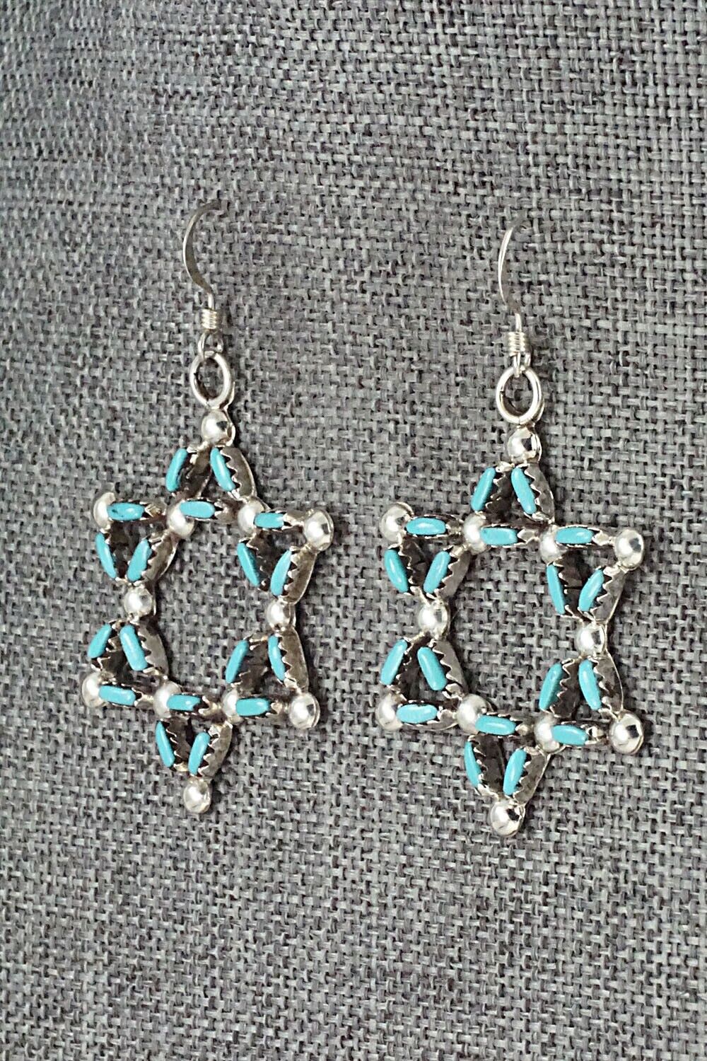 Turquoise & Sterling Silver Earrings - D. Ramancito
