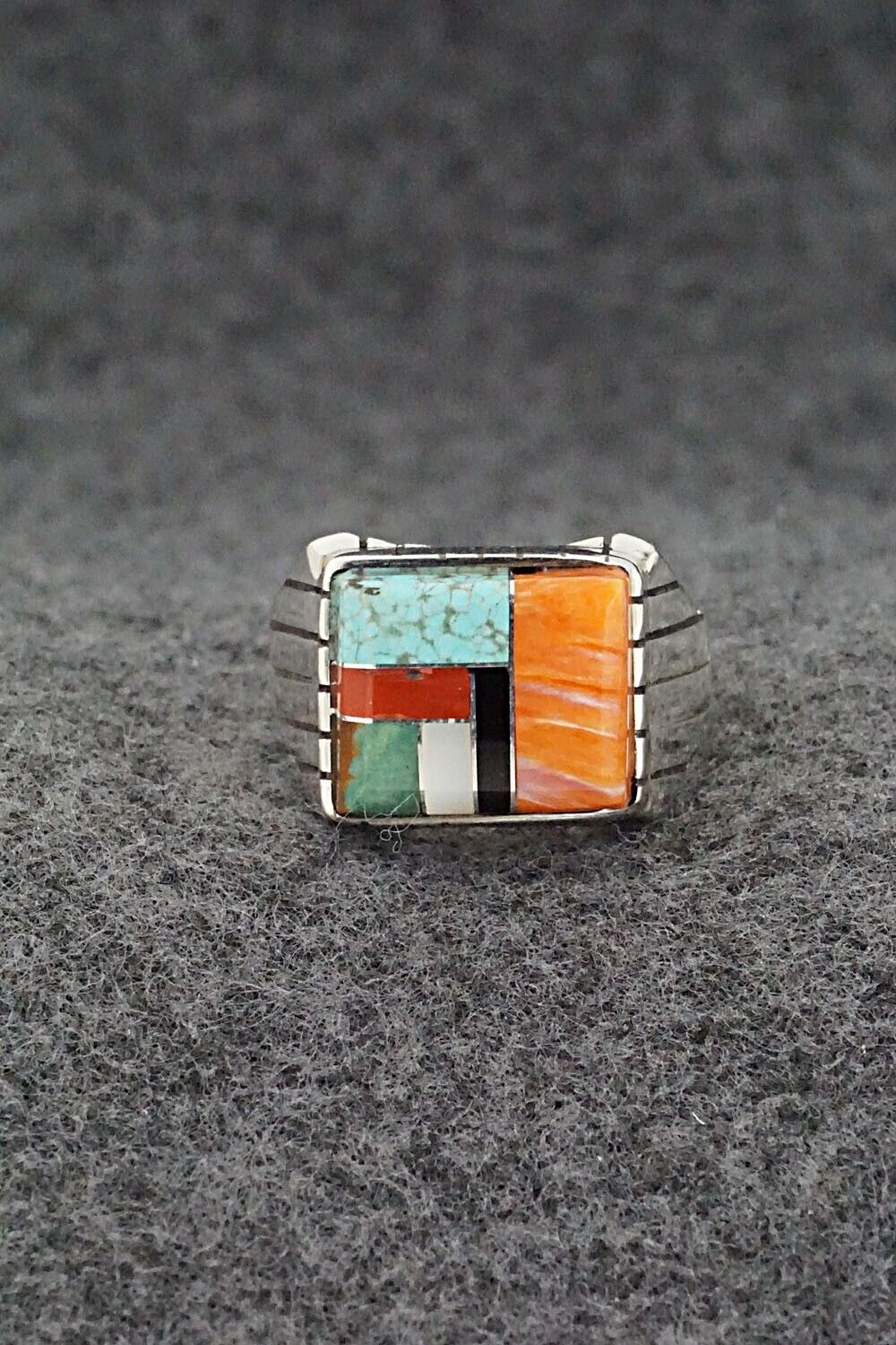 Multi-Stone & Sterling Silver Ring - Trevor Jack - Size 10